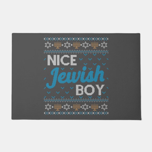 Tapete Ugly Hanukkah Nice Jewish Boy Matching (Frente)