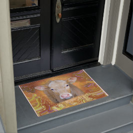 Tapete Um bezerro giro e fofo com olhos grandes