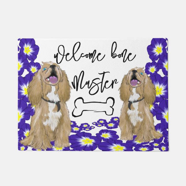 Tapete Um cocker miniatura spaniel Bem-vindo ao lar (Frente)