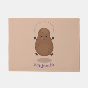 Tapete Um desenho animado de corda de batata feliz