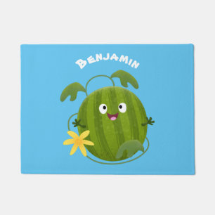 Tapete Um desenho animado de melancia feliz e bonito