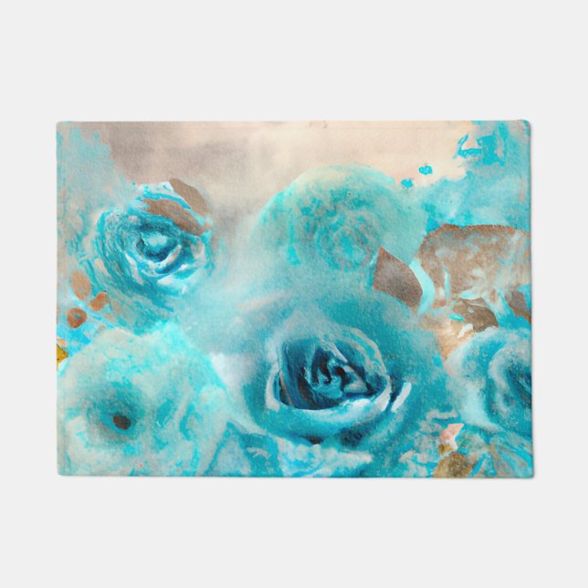 Tapete Um Design Ephemera de Chique Azul Série 7 (Frente)