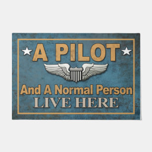 Tapete Um Piloto E Pessoa Normal Vive Aqui Mat, Avião Ma
