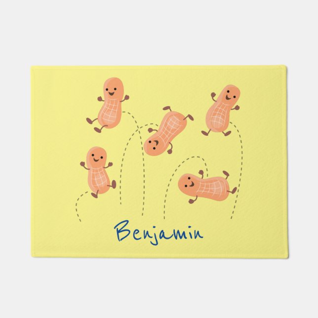 Tapete Uma ilustração de desenho animado de amendoins de  (Frente)