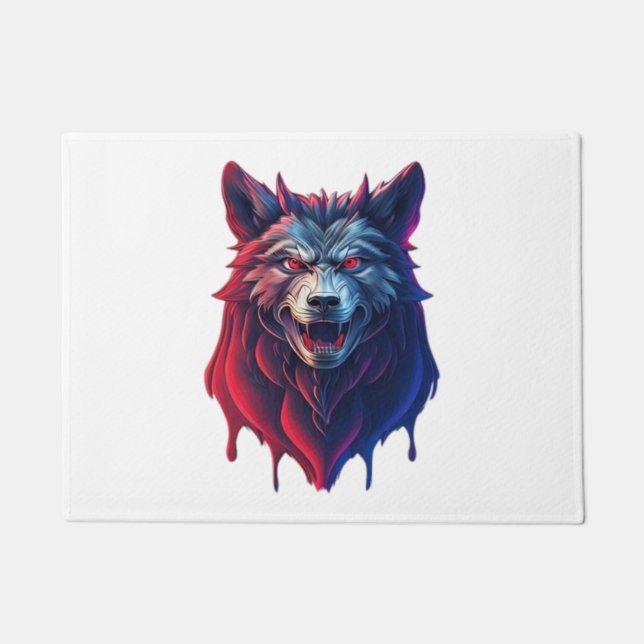 Tapete Uma ilustração detalhada do mau ninja wolf Premi (Frente)