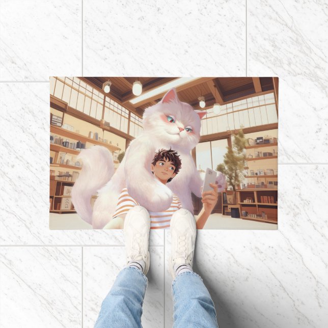 Tapete Uma Selfie com o Gigante Fluffy (Interior)