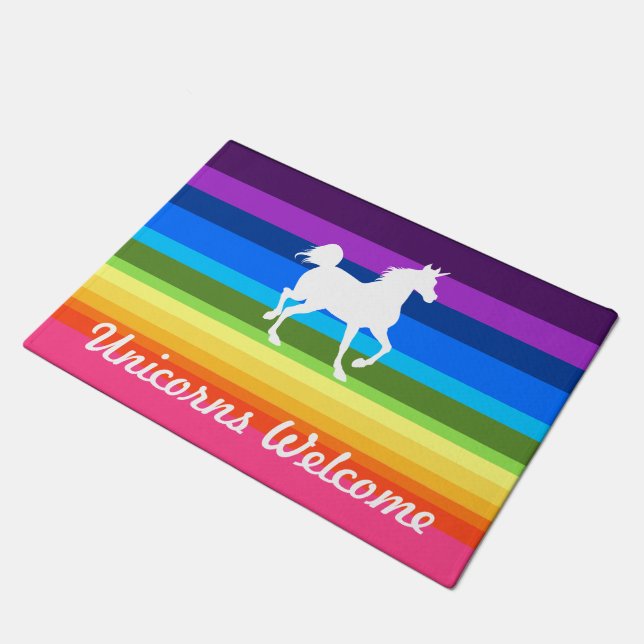 Tapete Unicorns Welcome Rainbow (Inclinado)