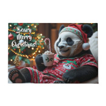 Urso de Panda de Natal personalizado