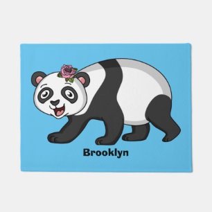 Tapete Urso panda bonito e feliz com desenho animado