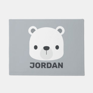 Tapete Urso Polar Bonito com Nome Personalizado