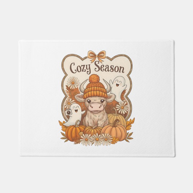Tapete Vaca do Pumpkin-Highland Ghost Halloween (Frente)