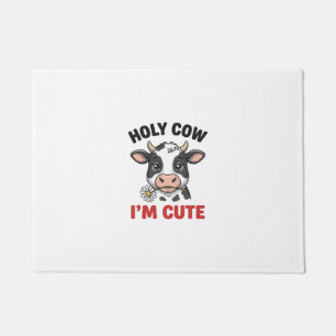 Tapete Vaca Sagrada Eu Sou Fofa Vaca Engraçada Desenho Vi