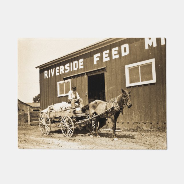 Tapete Vagão do cavalo de cultivo do moinho de (Frente)