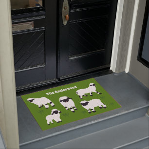 Tapete Valais Blacknose Sheep Personalizado Farmers