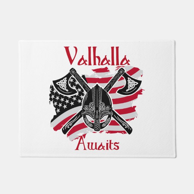 Tapete Valhalla Awaits - Bandeira Americana (Frente)