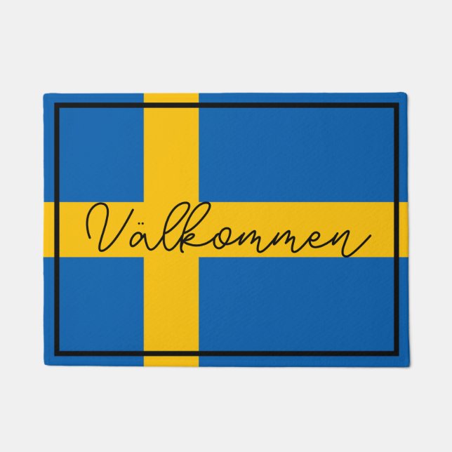 Tapete Välkommen Custom Swedish Flag Family (Frente)
