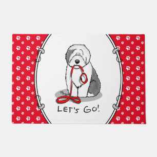 Tapete Vamos Engraçado Vai! Sheepdog Inglês (Cinza 1)
