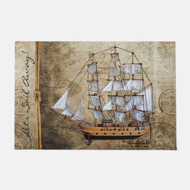 Tapete Vamos Velejar Para Fora - Náutico (Frente)