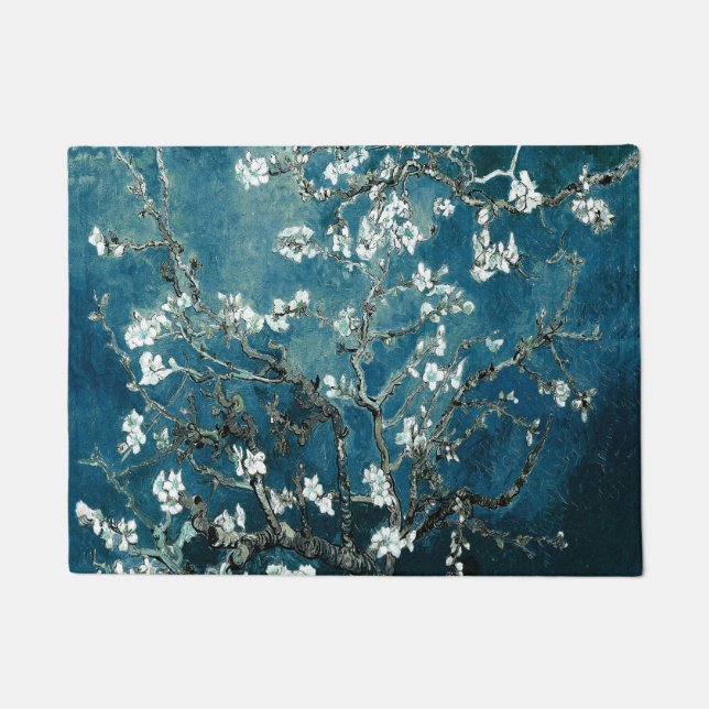 Tapete Van Gogh Almond Blossoms : Teal Escuro (Frente)