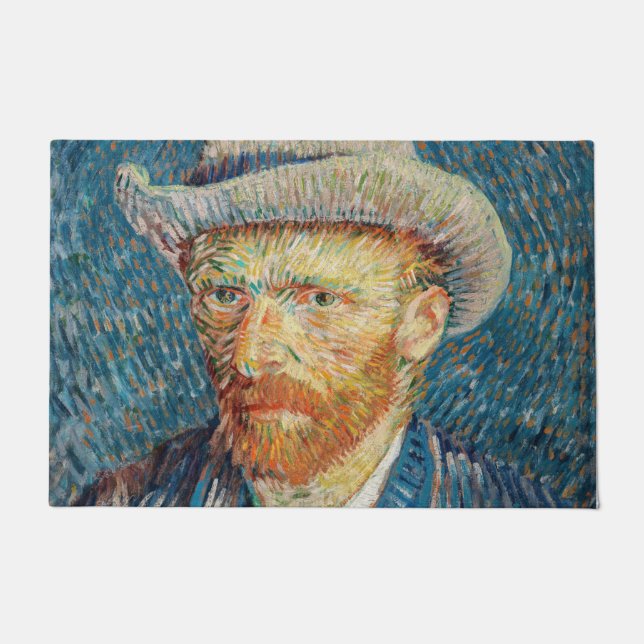 Tapete Van Gogh - Autorretrato com um chapéu de feltro de (Frente)