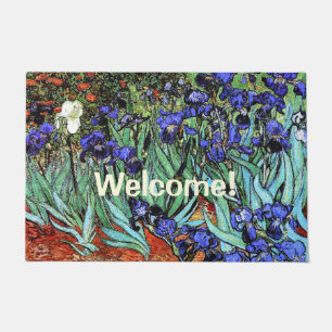 Tapete Van Gogh o Doormat bem-vindo floral das flores das