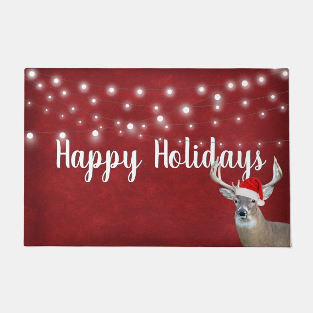 Tapete Veado De Natal Com Luzes (Frente)