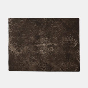 Tapete Velvety Bronze Damask Grunge Barroco Marrom