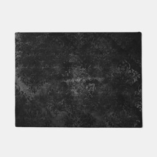 Tapete Velvety Onyx Damask   Vampiro Negro Grunge Barroco