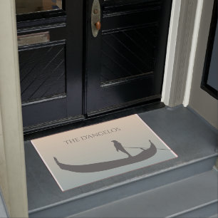 Tapete Venice Gondola Silhouette ao Sunset Personalizado