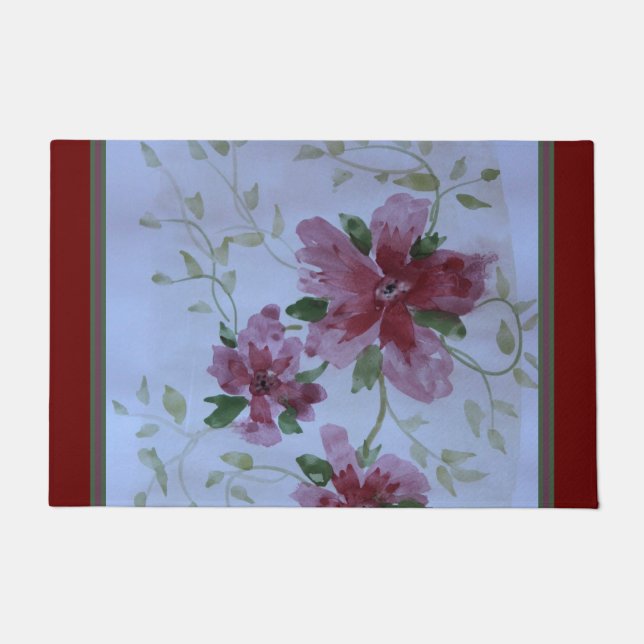 Tapete Verde Azul Escuro e Borgonha (Frente)