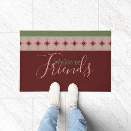 Tapete Verde E Rosa Brilhantes