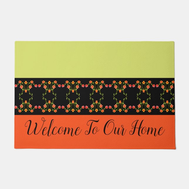 Tapete Verde limão E Laranja (Frente)