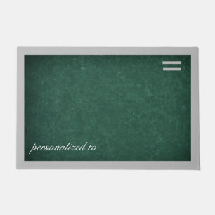 Tapete Verde profundo com borda de cinza personalizada