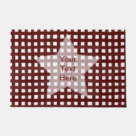 Tapete Verificação de Maroon e Palavra Personalizável de 