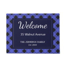 Verificação de Xadrez de Buffalo Azul Personalizad