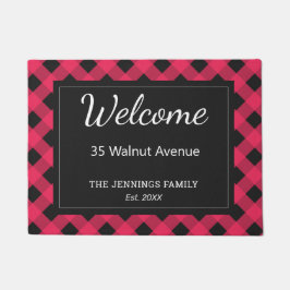 Tapete Verificação de Xadrez Red Buffalo Personalizada