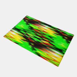 Tapete Vermelho e verde-abstrato zigzag