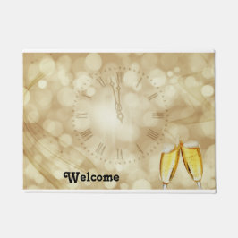 Tapete Véspera de Ano Novo com óculos de champanhe