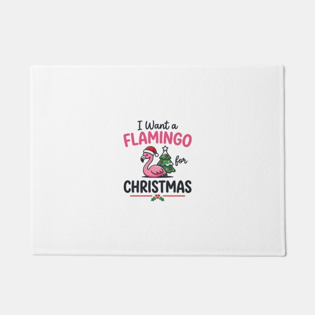 Tapete Vetor de Citação de Natal de Flamingo (Frente)