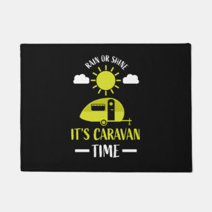 Tapete viagem de acampamento de caravana feliz