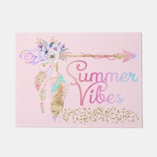 Tapete Víblias Douradas, cor-de-rosa, de Boho, de Verão