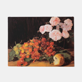 Tapete Vida Contínua com Rosas, Morangos e Pão