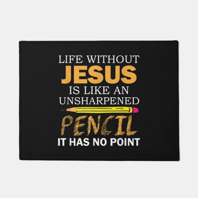 Tapete Vida Sem Jesus Engraçado Fé Religiosa Cristã (Frente)