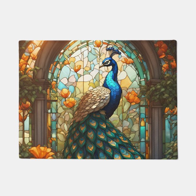 Tapete Vidro Mat Peacock, Pavimentado, de cozinha (Frente)