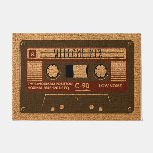 Tapete Vinatge Radio Doormat, Retro Mat Present (Frente)