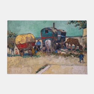 Tapete Vincent Van Gogh - Caravanas, Campo de Ciganos per