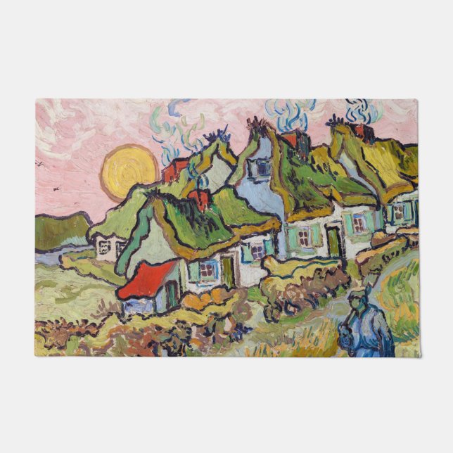 Tapete Vincent van Gogh - Casas e Figura (Frente)