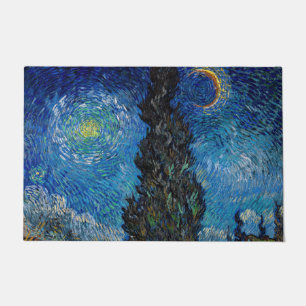 Tapete Vincent van Gogh - Estrada com Cypress e Star