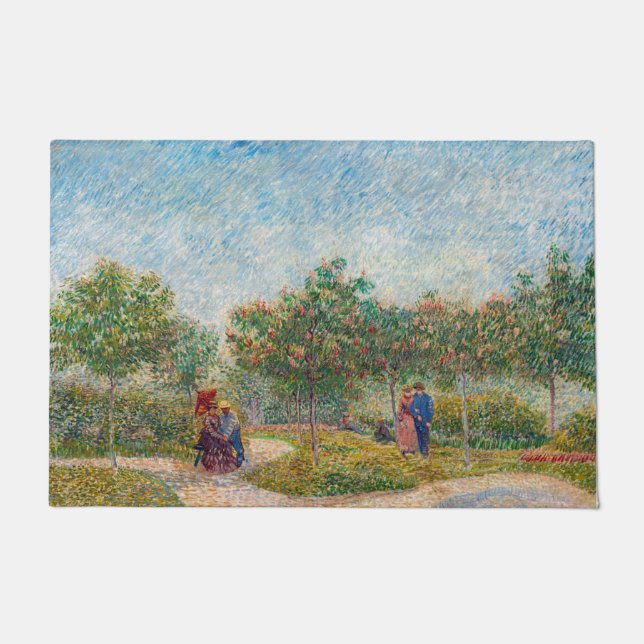 Tapete Vincent van Gogh - Jardim em Montmarte com Amantes (Frente)