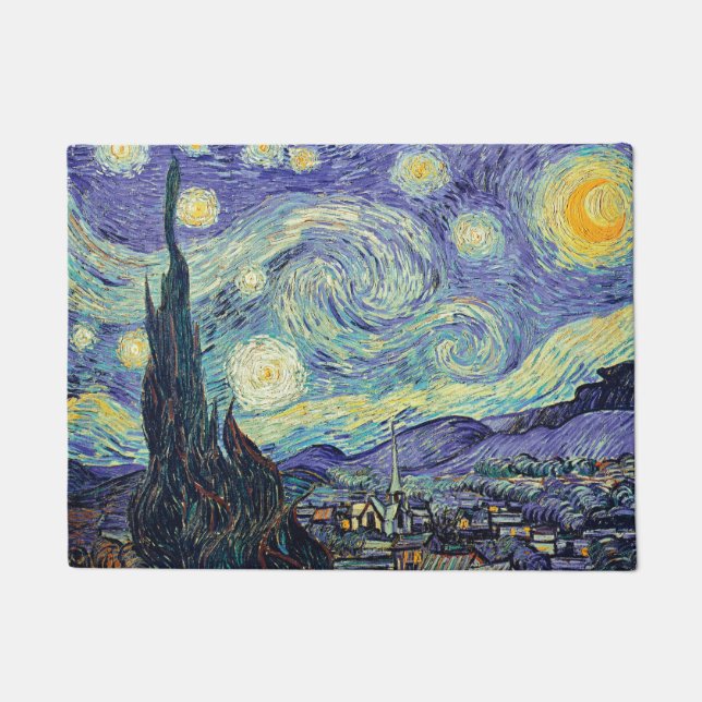 Tapete Vincent Van Gogh Na Noite Estrelada (Frente)